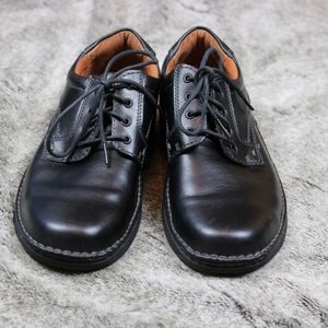 Streetcars Black Leather Timber Oxfords